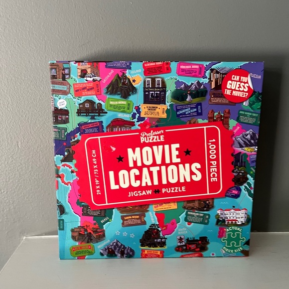 Professor puzzle movie locations world map 1000 pieces - Picture 1 of 1